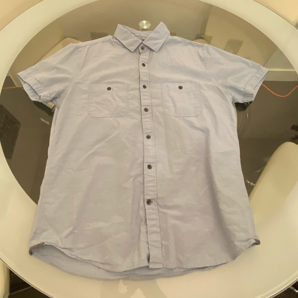 Express Blue Collared Button Up